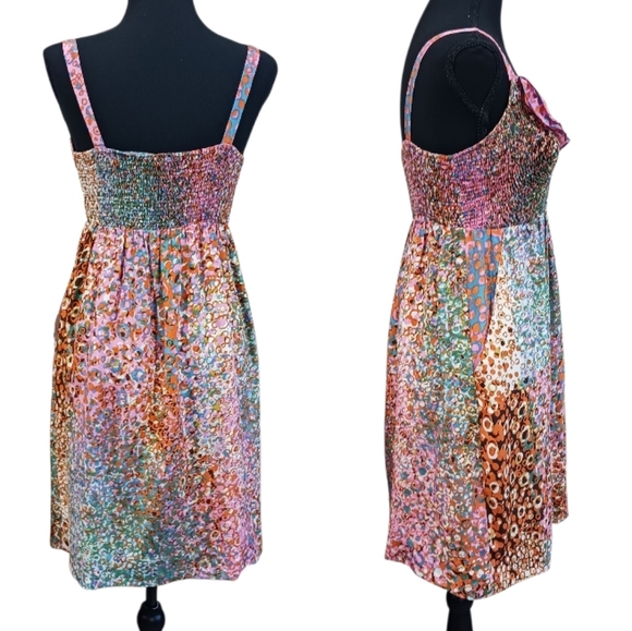 Maeve Confetti Whirl Silk Dress - Picture 3 of 10